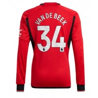 Manchester United Donny van de Beek #34 Replica Home Shirt 2023-24 Long Sleeve